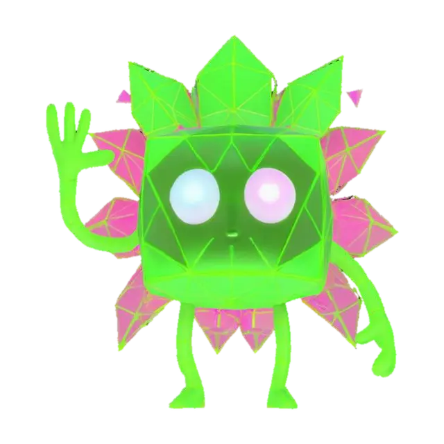 3D model for Neon Crystal Bot
