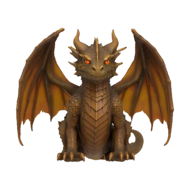 A Dragon - Flying 3D model, vytvořený pomocí AI