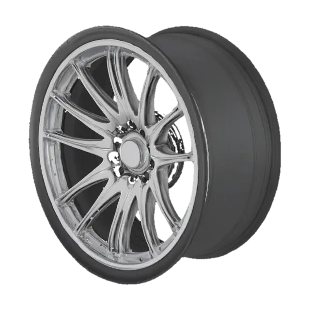 {"object":"car wheel with highly detailed geometry, intricate rim patterns, metallic chrome… 3D model, AI generated