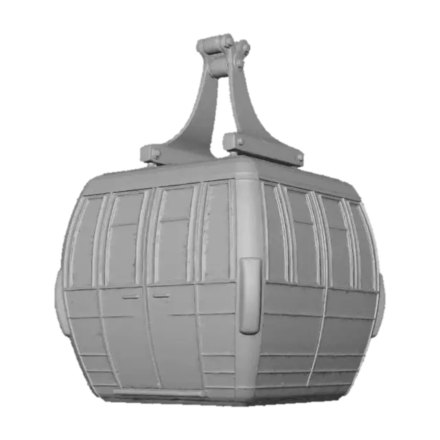 3D model for ropeway_gondola_cabin_single