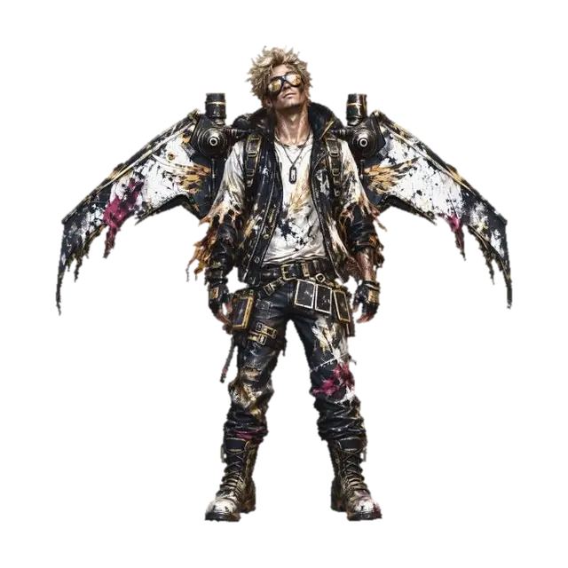 Wings of the Wasteland - Desolate 3D model, vytvořený pomocí AI