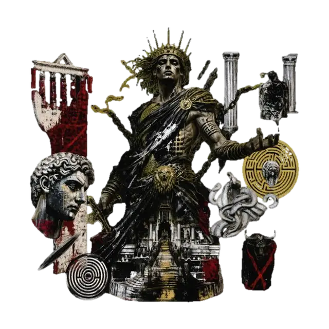 Crown of Chains 3D model, vytvořený pomocí AI