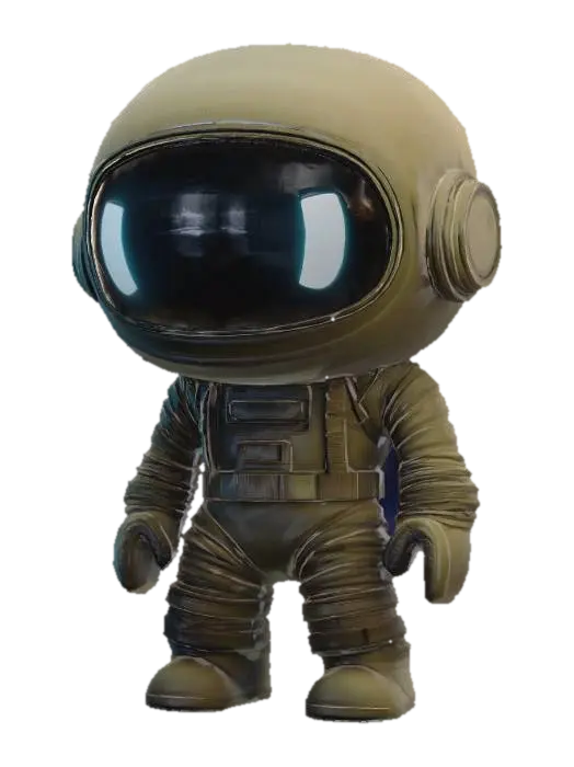astro - Launch 3D model, vytvořený pomocí AI