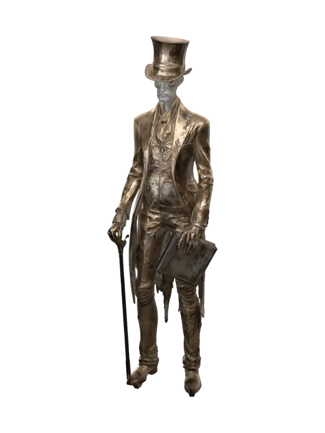 The Gilded Gentleman - Caped 3D model, vytvořený pomocí AI