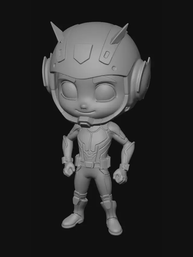 3D model for waht to develop 3d caracter of ant man style cartoon caracter
