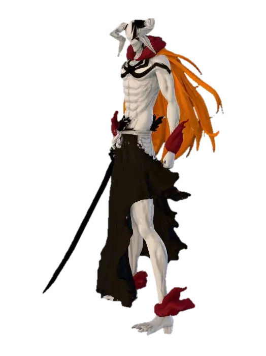 Vasto Lorde Ichigo Hollow - Animegirl 3D model, vytvořený pomocí AI