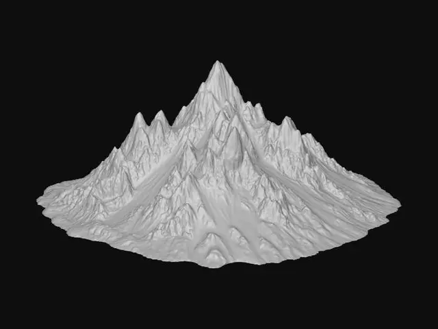 3D model for Snow Mountain Peaks