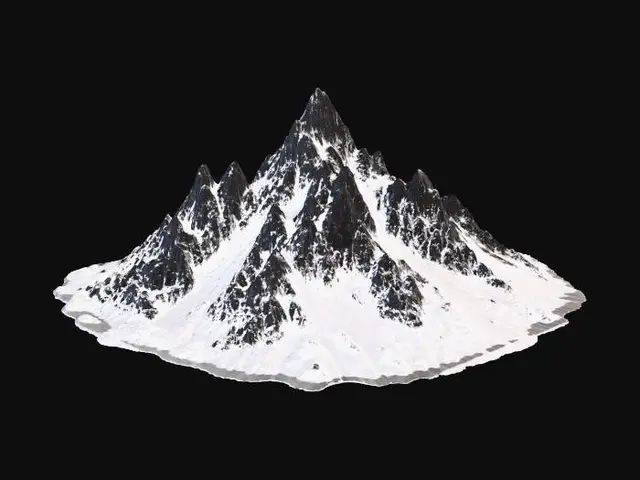 3D model for Snow Mountain Peaks