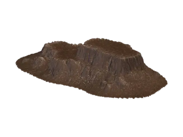Rocky Hill 3D model, vytvořený pomocí AI