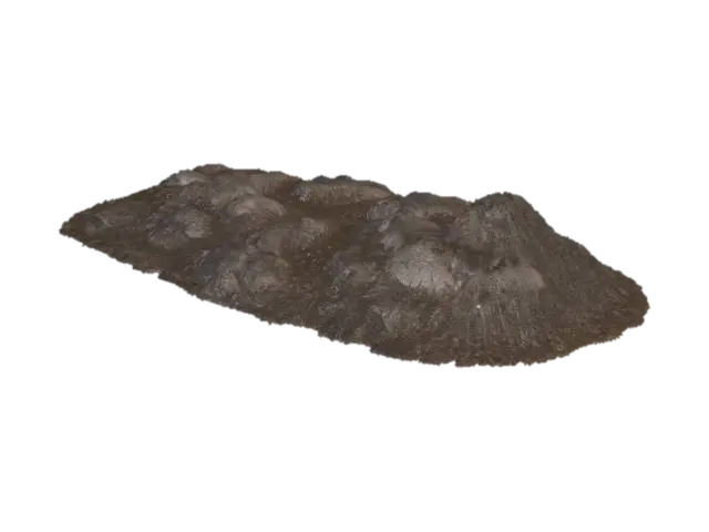 Rocky Hill 3D model, vytvořený pomocí AI