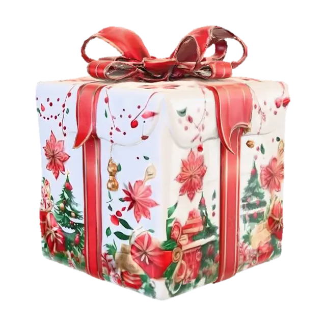 Festive Gift Box - Present 3D model, vytvořený pomocí AI