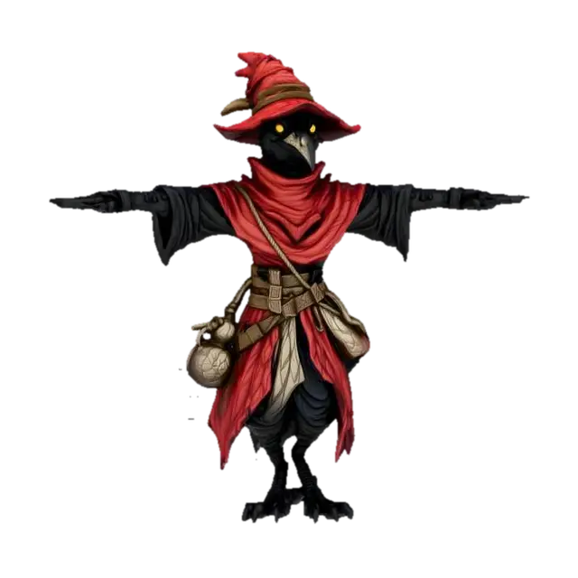 3D model for Plague Raven Mage