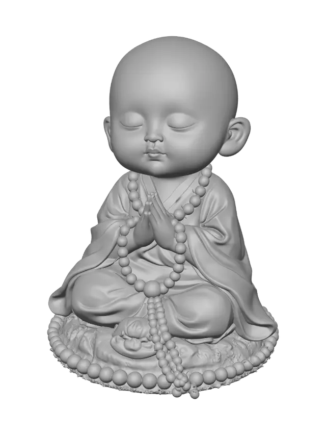 3D model for Little Monk in Meditation