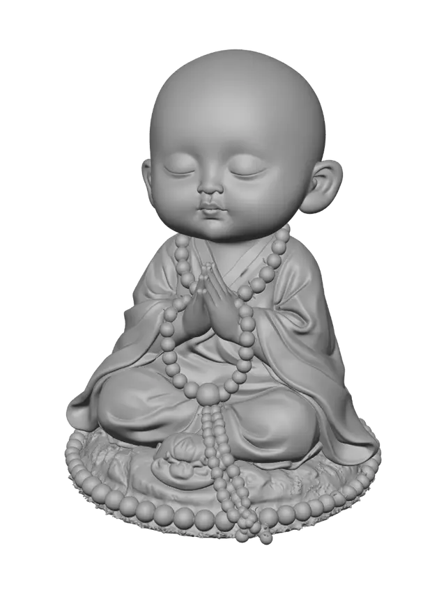 3D model for Little Monk in Meditation