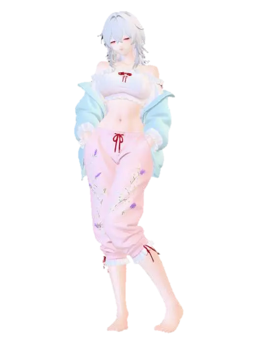 Lavender Demon in Cozy Pajamas - Lilac 3D model, vytvořený pomocí AI