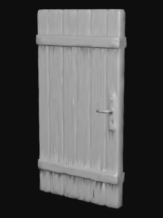 3D model for Rustic Wooden Door
