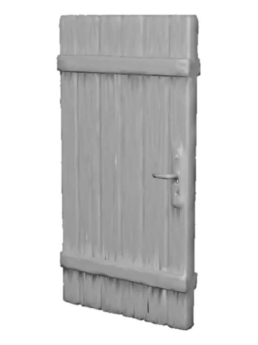 3D model for Rustic Wooden Door