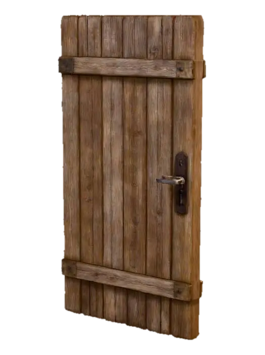 3D model for Rustic Wooden Door
