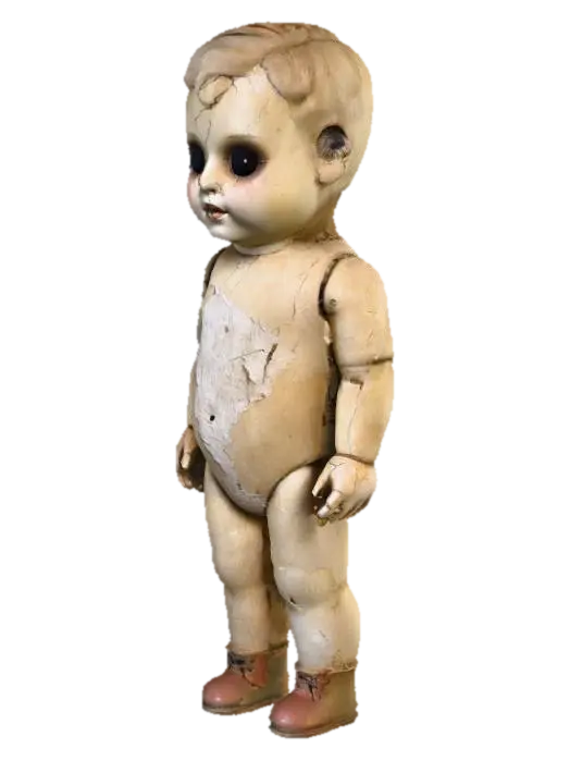 Eerie Vintage Doll - Porcelain 3D model, vytvořený pomocí AI