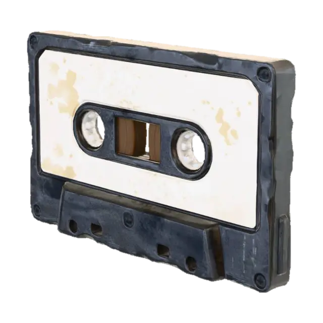 Cassette - 90s 3D model, vytvořený pomocí AI