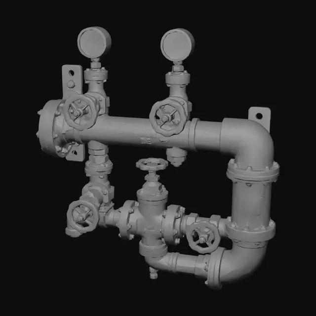 3D model for Sewer Valve Cluster