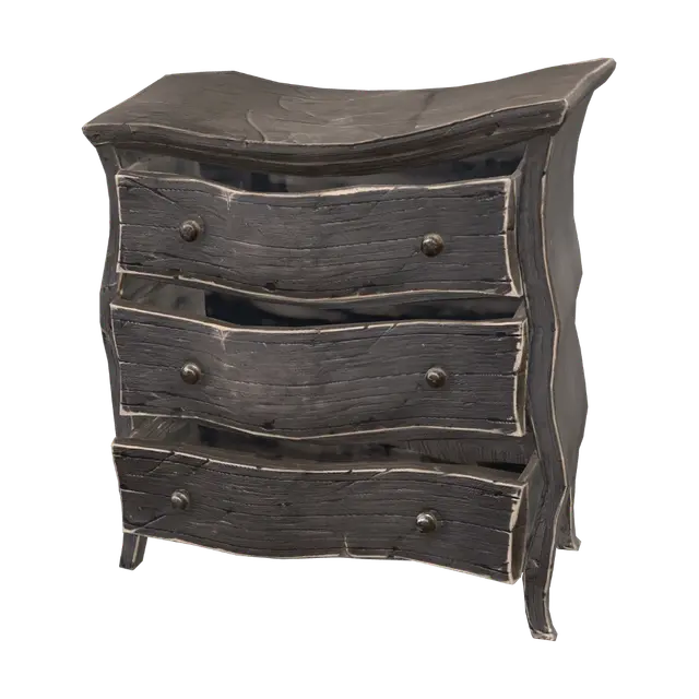 3D model for Dark Bombé Chest of Drawers
