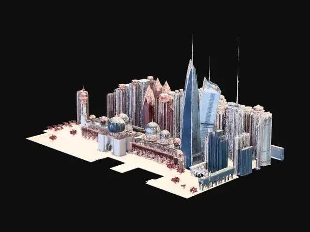 3D model for skyline of abu dabi