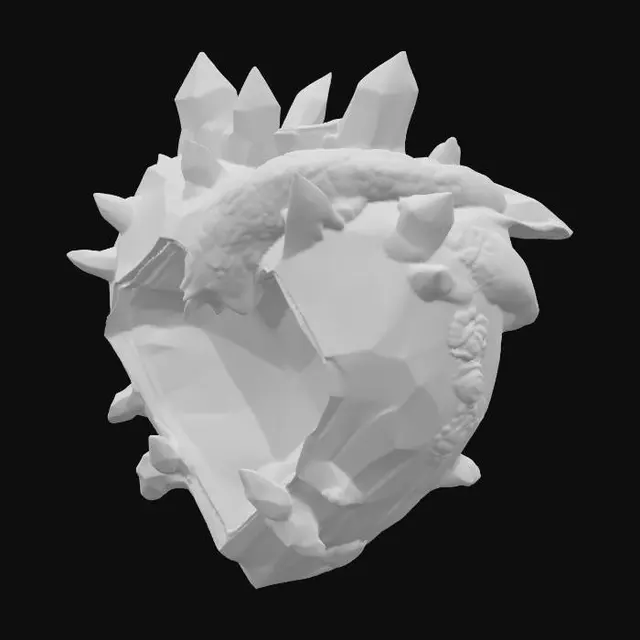 3D model for Dragon Heart with Armor