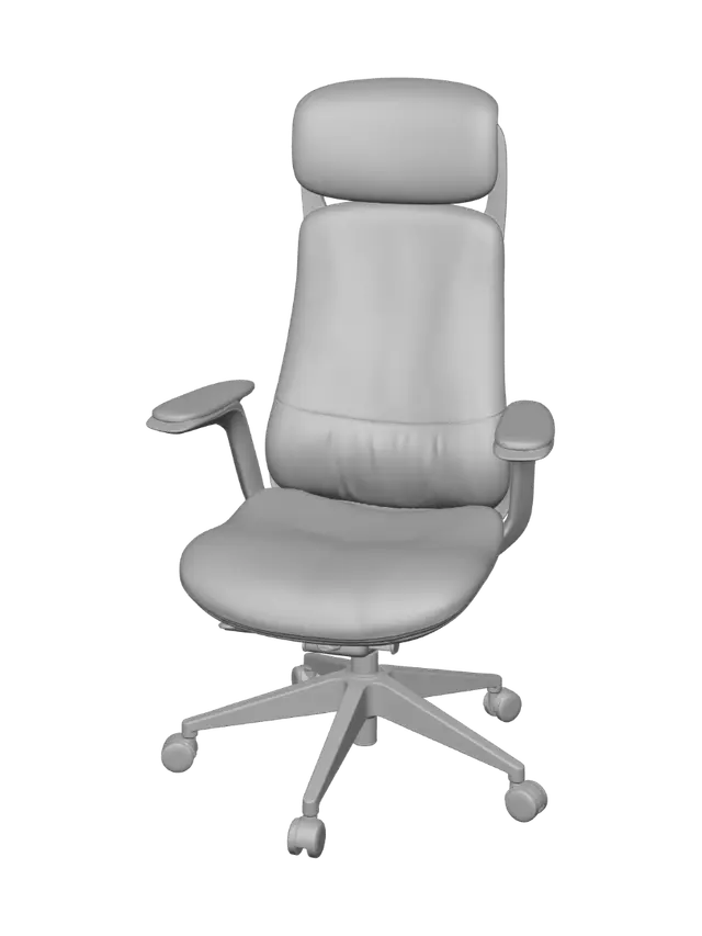 3D model for Brown Leather Ergonomic Executive Chair
