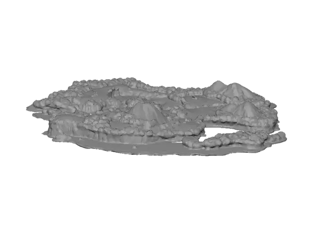 3D model for Emerald Rivers on a Tropical Island