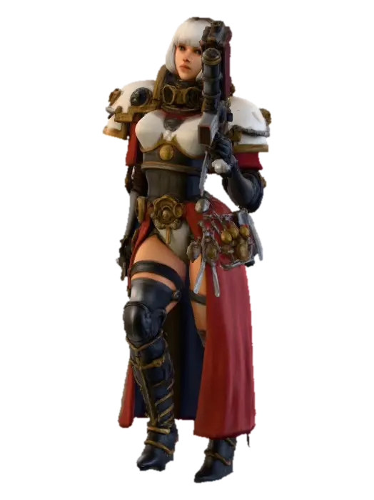 Valor and Vigilance 3D model, vytvořený pomocí AI