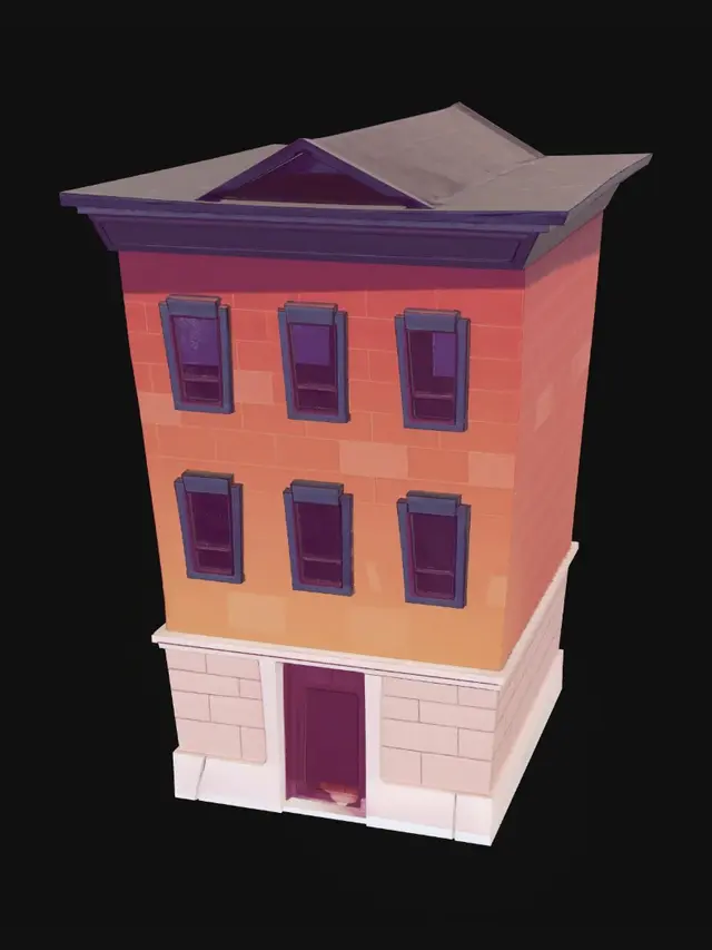 3D model for Orange Brick Townhouse