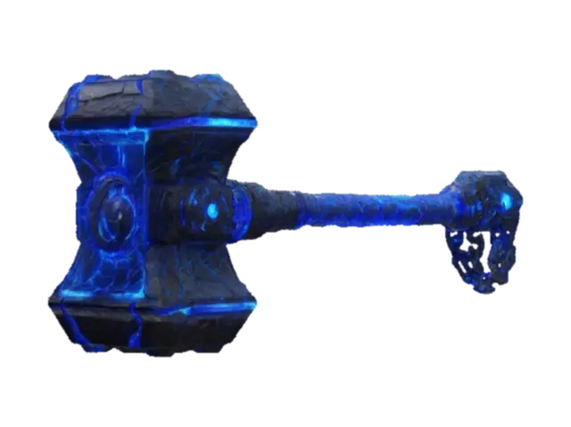 #ChronoForgeWeapon#, A hybrid warhammer forged by blending prehistoric… 3D model, vytvořený pomocí AI