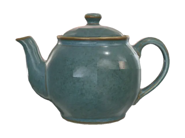 Turquoise Glazed Teapot 3D model, vytvořený pomocí AI