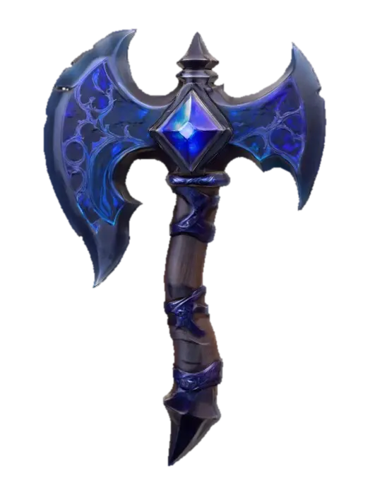 Inferno Axe - Sapphire 3D model, vytvořený pomocí AI