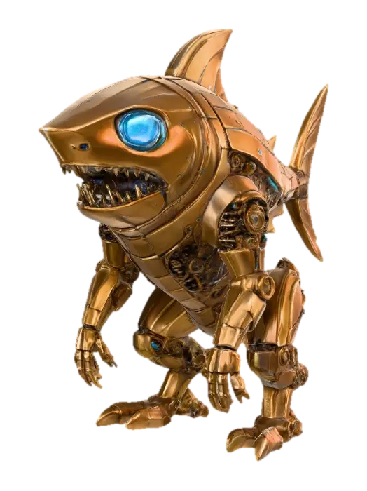 3D model for MechaShark Guardian, #PBR#