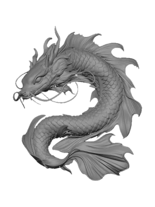 3D model for Celestial Koi Dragon