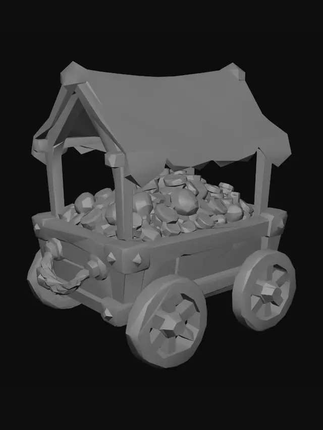 3D model for Treasure Cart