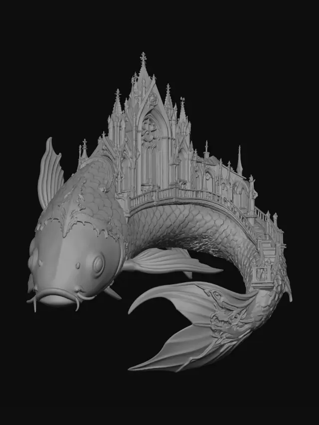 3D model for Crimson Cathedral Carp