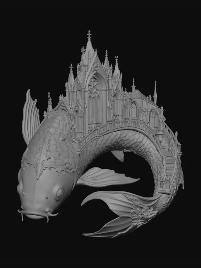 3D model for Crimson Cathedral Carp
