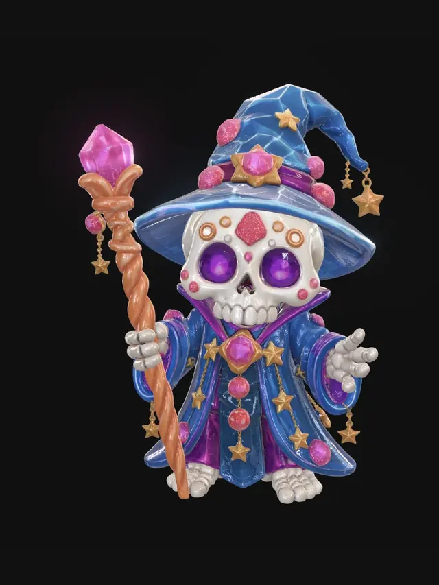 3D model for Sugar Skull Sorcerer