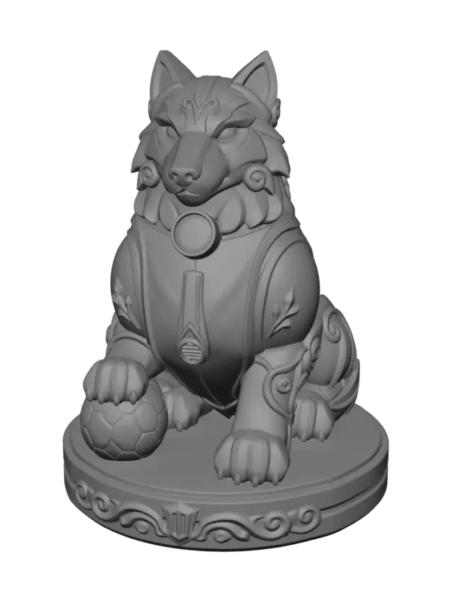 3D model for Azure-Eyed Stone Wolf