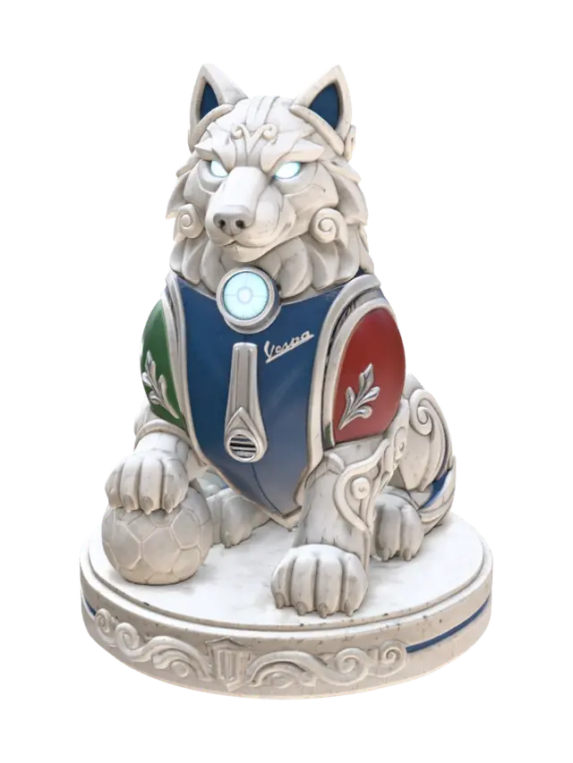 3D model for Azure-Eyed Stone Wolf