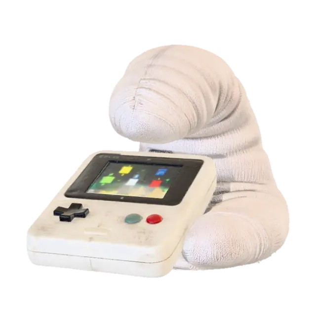 Sock-Wrapped Game Boy 3D model, vytvořený pomocí AI