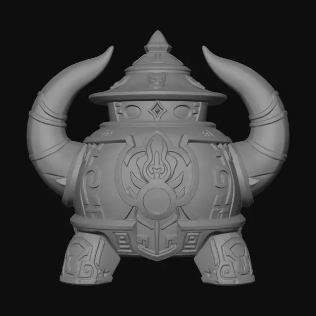 3D model for Horned Lantern Golem