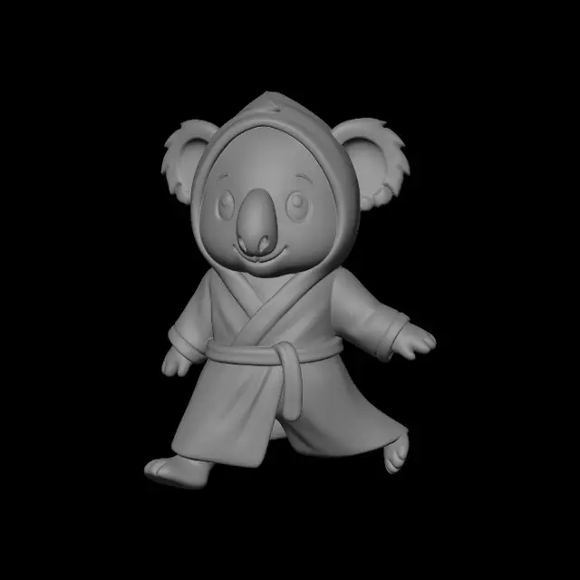 3D model for Koala in an Orange Robe