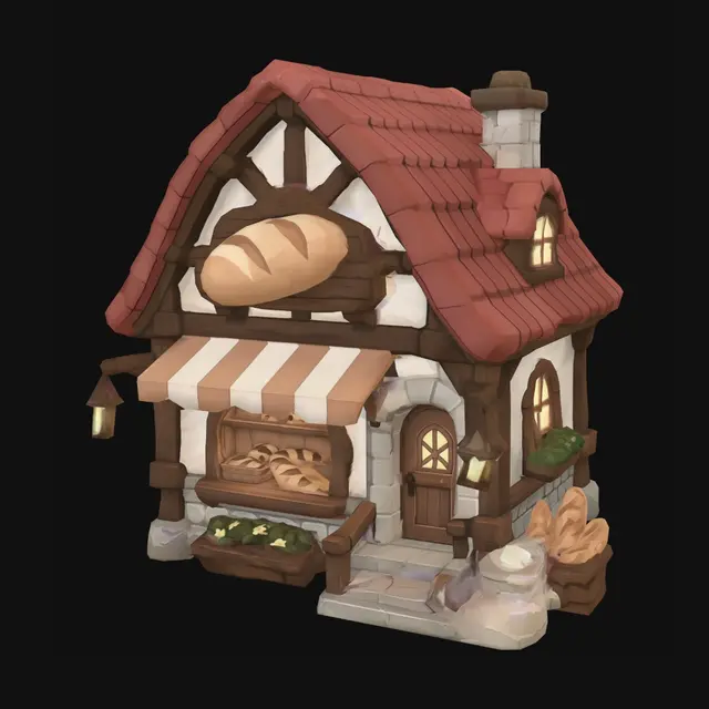 3D model for Hearthside Bakery Cottage