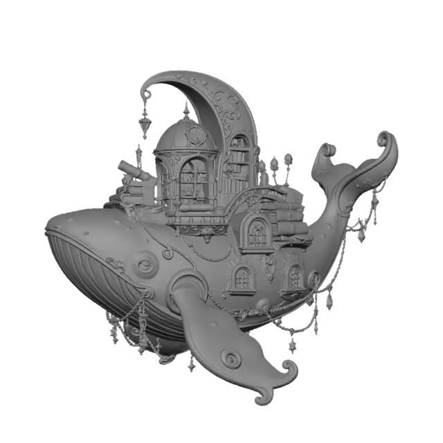 3D model for Celestial Library Whale