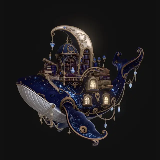 3D model for Celestial Library Whale