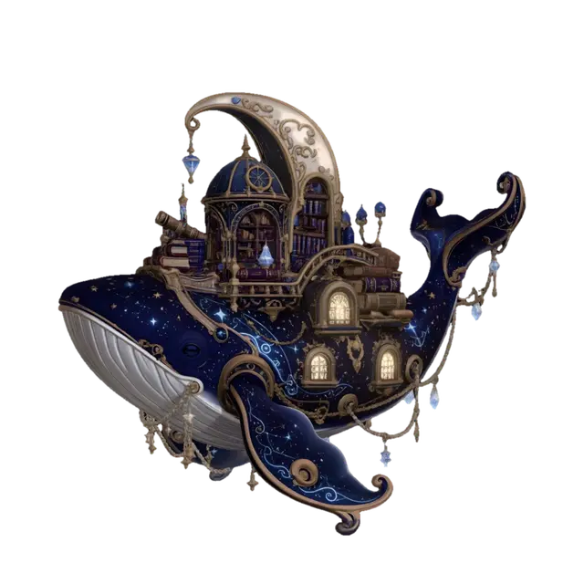 3D model for Celestial Library Whale